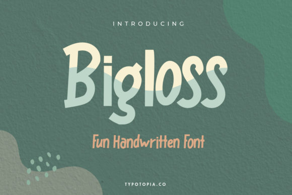 Bigloss: A Bold Display Font for Editorial Design