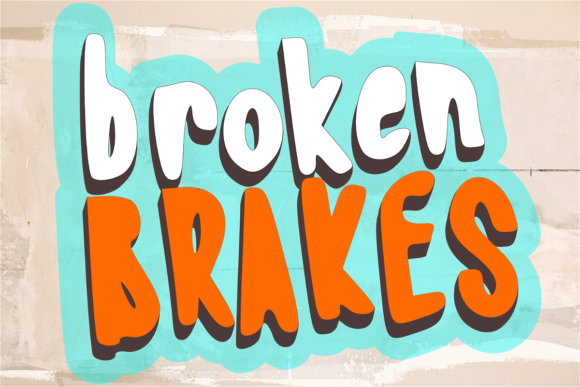 Broken Brakes: A Bold Display Font