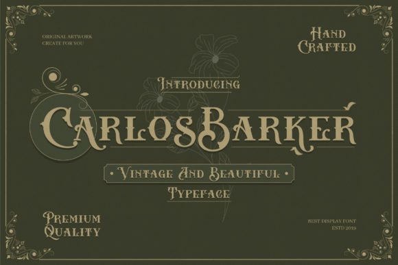 Carlos Barker: A Vintage Display Font