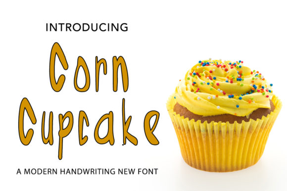 Corn Cupcake Font: A Joyful Display