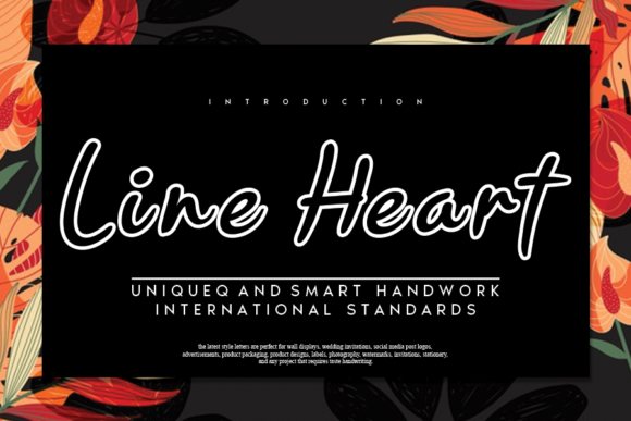 Line Heart: A Joyful Display Font for Small Business Branding