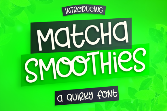 Matcha Smoothies Font for Web Design