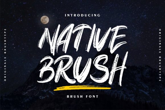 Native Brush: A Bold Display Font