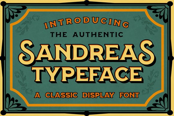 Sandreas: A Vintage Display Font That Actually Works