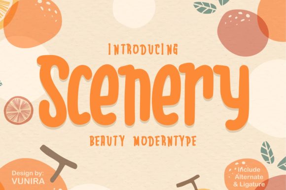 Scenery: A Friendly Display Font for Digital Branding